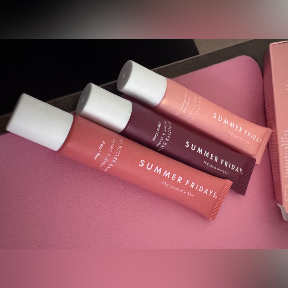 3Pcs:(Cherry+Poppy+Birthday Cake)Summer Fridays Lip Butter Balm/New